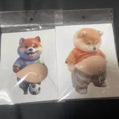 【新品】 柴犬 お腹シール 2枚セット