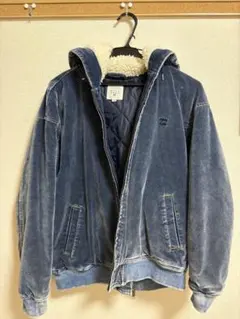 フード付きデニムジャケット ボア裏地