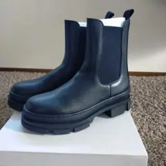 シップス　SHIPS any チェルシーブーツ　ブラック