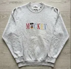 90s USA製 MICKEY&CO 刺繍スウェット L 古着 ディズニー