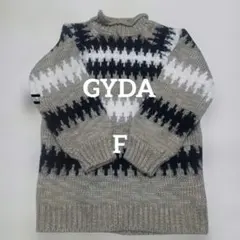 ジェイダ　長袖セーター　フリーサイズ　ブラック/ホワイト/ベージュ　アーガイル柄