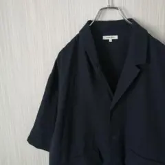 グローバルワーク　半袖ジャケット　ネイビー　メンズのサムネイル