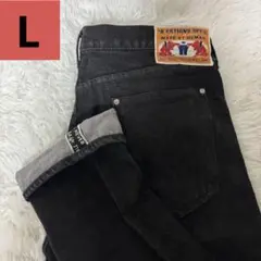 【A・BATHING APE】bape ブラックデニム　Lサイズ　エイプのサムネイル