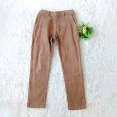 Johnbullジョンブル コーデュロイ風パンツ 茶 テーパード ブラウン S