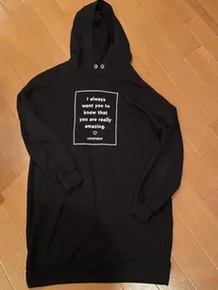 Lovetoxic ロングTシャツ フード付き ブラック パーカー