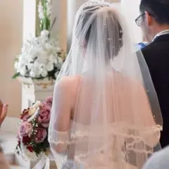 ウェディングベール　タカミブライダル　パール　刺繍
