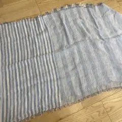 青と白のストライプ ストール