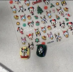 ミッキー・ミニー クリスマスネイルシール