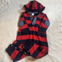 baby GAP 赤紺ボーダー　カバーオール