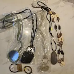 マライカエスニックアクセサリー7点セット民族衣装ロングネックレス大きめボリューム