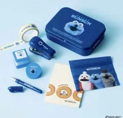 リンネル5月号 付録のみ　パペットスンスン 便利な缶ケース入り ミニ 文具セット