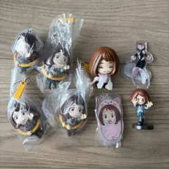 麗日お茶子　フィギュア アクリルスタンド　チョコ　おくるみ　8点セット