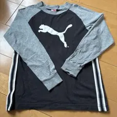 PUMA 長袖カットソー 140cm 黒/グレー