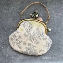 ジョリーフルールOnceUponaTimeがま口ミニミニバック　ハンドメイド