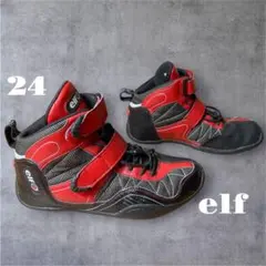 美品 エルフ(ELF) バイクシューズ EXA11 RED 24.0cmのサムネイル