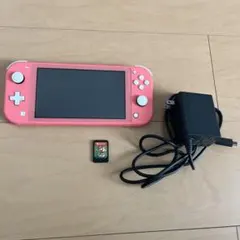 Switch Lite ピンク本体とケースと充電器とマリオゴルフ付き！