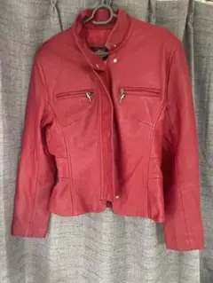 レッド レザージャケット ライダースジャケットのサムネイル