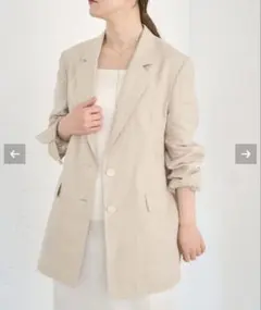 25SS✨未使用品 スローブイエナ フレンチリネンジャケット ダブル 