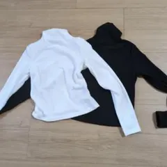 リブニット長袖黒