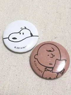 レア⭐︎スヌーピー　チャーリーブラウン　缶バッジ　レトロ