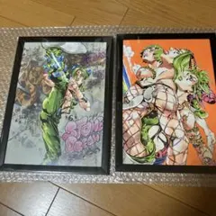 ジョジョの奇妙な冒険　額付きポスター　ストーンオーシャン　空条徐倫　2枚セット