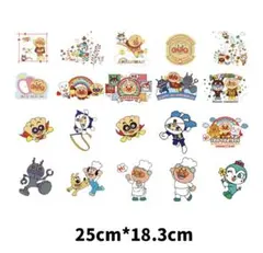 Tシャツなどに可愛いアイロンプリント転写シート20枚　アンパンマン　バイキンマン