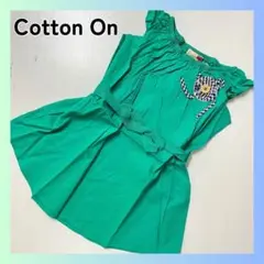 新品　コットンオン　ワンピース　ベビー　子供服　80cm ノースリーブ　グリーンのサムネイル