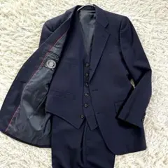 美品　ジェイプレス 3ピース スーツ セットアップ ネイビー