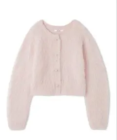 【タグ付き】SNIDELビジューリボンロングカーディガン ピンク SNIDEL（スナイデル）の「【WEB限定カラーあり】ビジューリボン