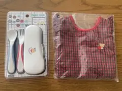 【新品未開封】ファミリア お食事エプロン＆スプーン・フォークセット