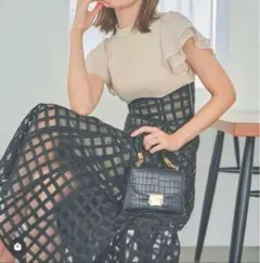 dazzlin シアーチェックコルセットワンピース