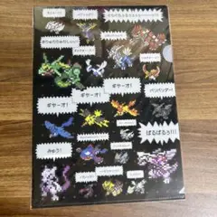 ポケモン　A4クリアファイル　ドット　なきごえ