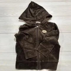 ミキハウス　ベロアパーカー 90cmブラウン