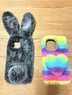 iPhone 15 Pro Max スマホケース　ファー　ふわふわ　右新品未使用