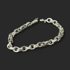 シルバー925 ホワイトジルコニア ペーパーチェーンブレスレット