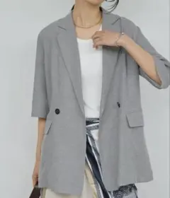 Spick & Span リネンエアリージャケット 34 グレー 24SS - メルカリ