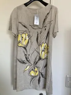 極美品 ルクソ by ステファニア カレラ リネンマキシワンピース 白