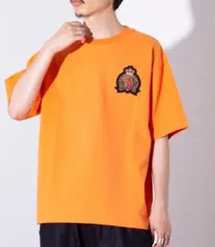 未使用 GLOSTER エンブレム ワッペン クルーTシャツ オレンジ(M)のサムネイル