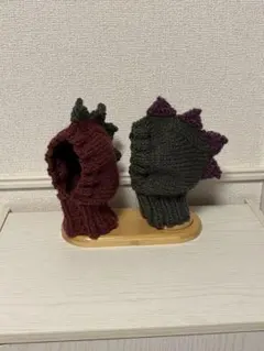 犬用手編みニット帽子