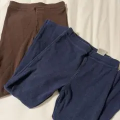 長ズボン2枚セット ブラウン ネイビー
