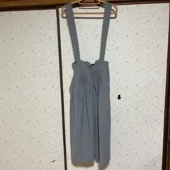 ZARA TRF ストライプ柄サロペット グレーのサムネイル