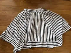 CECILMcBEEフレアスカート 白黒ストライプ 膝丈