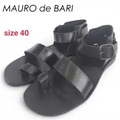 【MAURO de BARI】美品 サンダル レザー ストラップ トング 40のサムネイル
