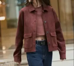ZARA ザラ フェイクスエードジャケット