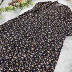 sevendays Sunday ゆるカワ　ロングワンピース　F 小花　レーヨン