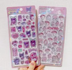 【正規品】クロミ&マイメロディ 3D立体　ボンボンドロップシール　2枚セット