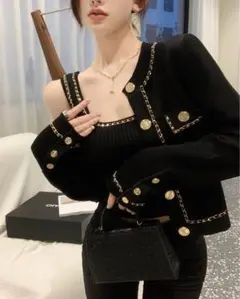 カーディガン タンクトップ セット