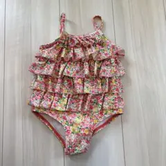 Petit mainフリル花柄ワンピース水着 90サイズ