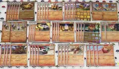 【炎タイプ】 ポケモンカード新弾BW デッキパーツ50枚セット
