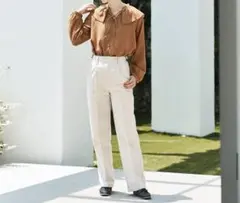 SEASON REASON カジュアルストレートパンツ アイボリー M